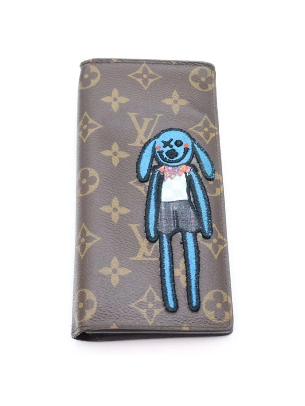 Louis Vuitton Monogram Patch LV Lens Portefeuille Brazza Wallet Bifold Brown